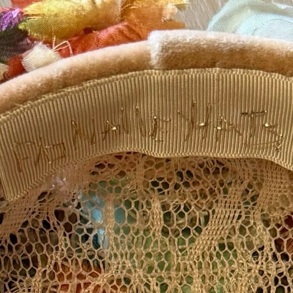 Vintage 1950 Women’s Silk Flower Cluster Hat Mid Century Millinery Easter Sunday